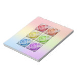 Macro Rainbow Roses Note Pad
