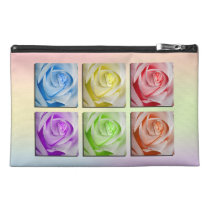 Macro Rainbow Roses Travel Accessories Bags