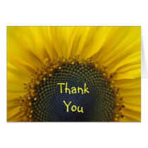 Macro Sunflower Thank You Card