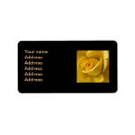 Macro Yellow Rose Address Label