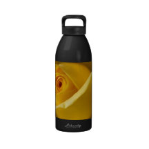 Macro Yellow Rose Reusable Water Bottle