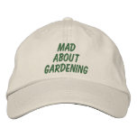 Mad About Gardening Embroidered Baseball Caps