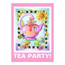 MAD ABOUT TEA PARTY PERSONALIZED INVITE