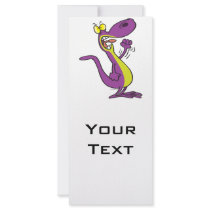 mad angry lizard cartoon rack cards