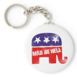 Mad as Hell Conservative Republican Key Chain