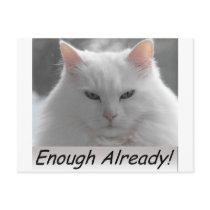 Mad Cat Enough Already postcards
