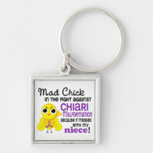 Mad Chick 2 Chiari Malformation Niece Keychains