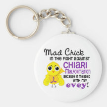 Mad Chick 2 Evey Chiari Malformation Key Chain