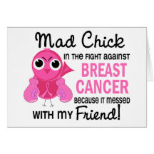 Mad Chick 2 Friend Breast Cancer Cards