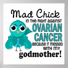 Mad Chick 2 Godmother Ovarian Cancer Print