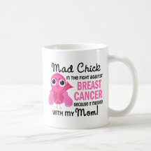 Mad Chick 2 Mom Breast Cancer Coffee Mug