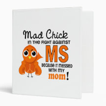 Mad Chick 2 Mom Multiple Sclerosis MS 3 Ring Binder