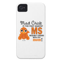 Mad Chick 2 Mom Multiple Sclerosis MS Case-Mate iPhone 4 Cases