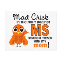 Mad Chick 2 Mom Multiple Sclerosis MS Post Card