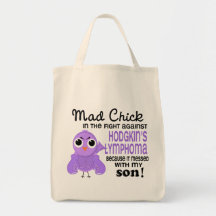 Mad Chick 2 Son Hodgkin's Lymphoma / Disease Canvas Bag