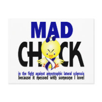 Mad Chick Amyotrophic Lateral Sclerosis Post Card