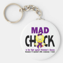 Mad Chick In The Fight Alzheimer’s Disease Key Chains