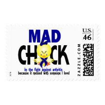 Mad Chick In The Fight Arthritis Postage Stamp
