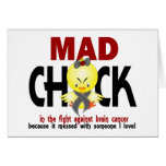 Mad Chick In The Fight Brain Cancer Cards