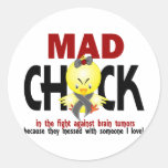 Mad Chick In The Fight Brain Tumor Sticker