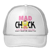 Mad Chick In The Fight Breast Cancer Hats