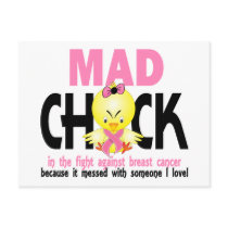 Mad Chick In The Fight Breast Cancer Post Cards