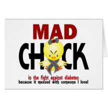 Mad Chick In The Fight Diabetes Card