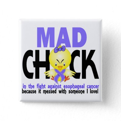 Mad Chick In The Fight Esophageal Cancer Buttons