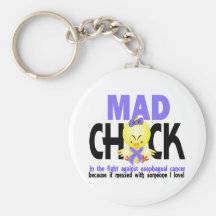 Mad Chick In The Fight Esophageal Cancer Key Chain