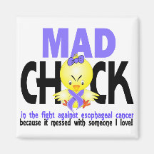 Mad Chick In The Fight Esophageal Cancer Fridge Magnet