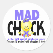 Mad Chick In The Fight Esophageal Cancer Sticker