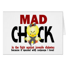 Mad Chick In The Fight Juvenile Diabetes Cards