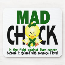 Mad Chick In The Fight Liver Cancer Mouse Pads