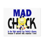Mad Chick In The Fight Lou Gehrig's Disease Post Cards