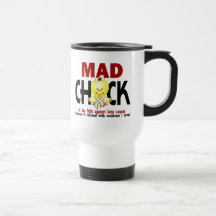 Mad Chick In The Fight Lung Cancer Coffee Mugs
