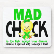 Mad Chick In The Fight Lyme Disease Mouse Pads