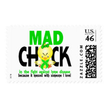 Mad Chick In The Fight Lyme Disease Stamps