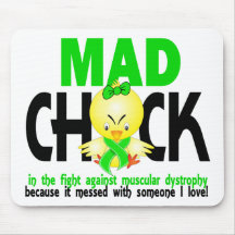 Mad Chick In The Fight Muscular Dystrophy Mousepads
