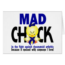 Mad Chick In The Fight Rheumatoid Arthritis Cards