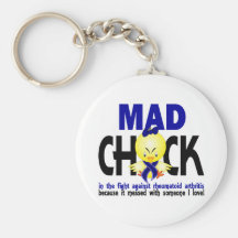 Mad Chick In The Fight Rheumatoid Arthritis Key Chains