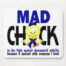 Mad Chick In The Fight Rheumatoid Arthritis Mouse Pad