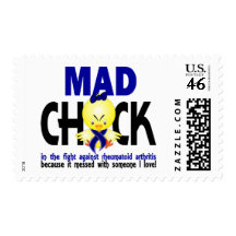 Mad Chick In The Fight Rheumatoid Arthritis Stamps