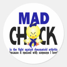 Mad Chick In The Fight Rheumatoid Arthritis Sticker