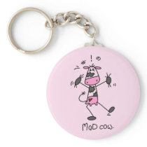 Mad Cow Tshirts and Gifts Keychain