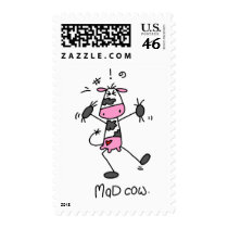 Mad Cow Tshirts and Gifts Postage Stamps