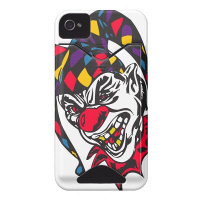 mad evil jester clown id iphone 4 cases Casemate_case