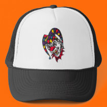 mad evil jester clown hats