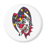 mad evil jester clown magnets