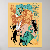 artsprojekt, mad fat print, poster, jim, mahfood, food, one, 40oz, comics, clerks, grrl scouts, colt 45, stupid, page, filler, man, live art, live, art, z-trip, murs, felt, true, tales, underground, hip, hop, sarah, silverman, program, frenchpulp, mahf, earthworms, comic, books., jim mahfood, jim mahfood skateboards, food one skateboards, 40 oz comics skateboards, food one, Poster with custom graphic design