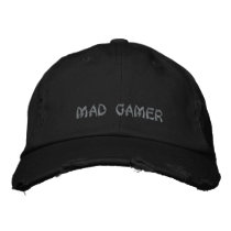 Mad Gamer Cap embroidered hats by KELLBELL535 Mad Gamer Cap embroidered hats